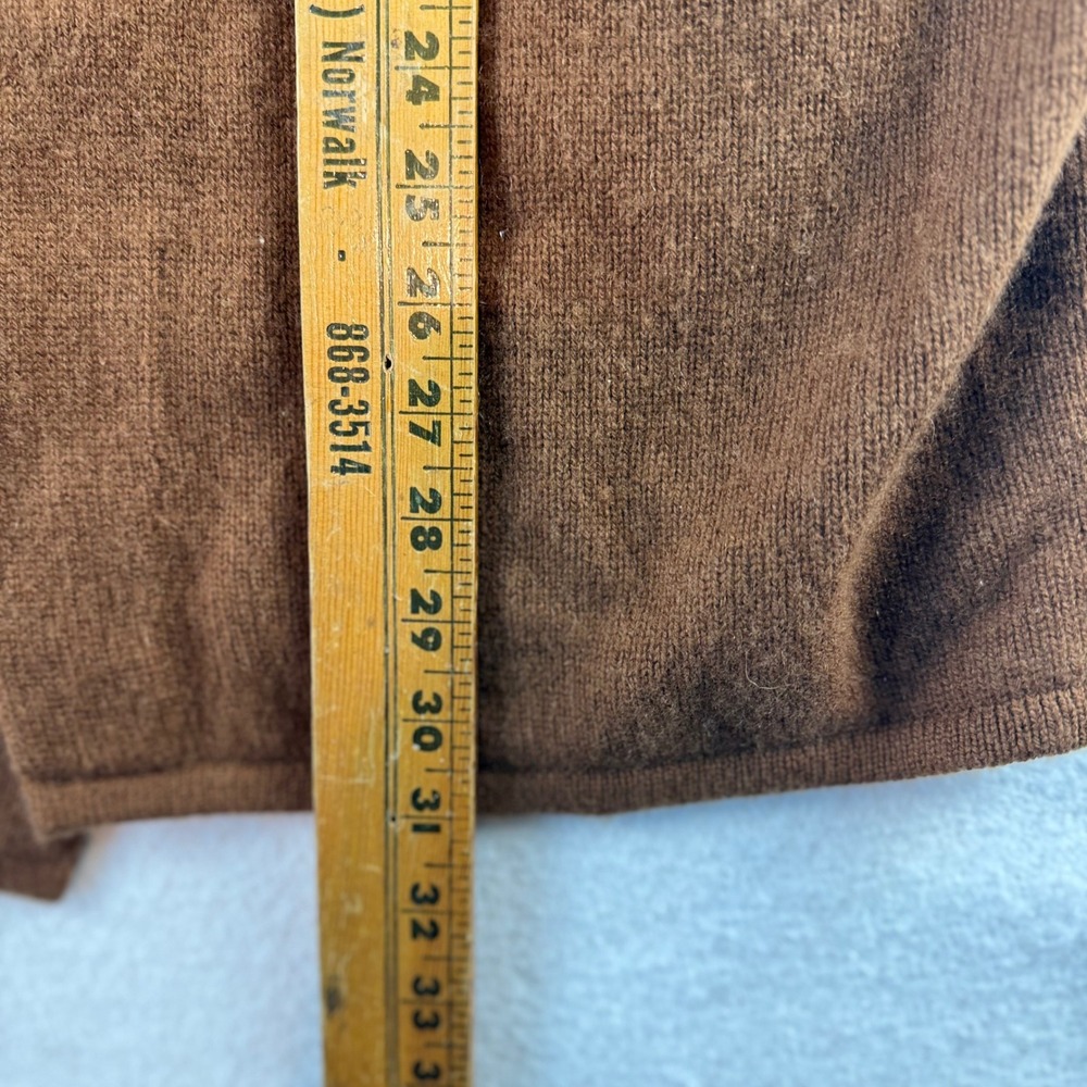 Jenni Kayne 100% Cashmere Open Front Cardigan Brown Small 37-7387-D21 - Picture 5 of 6
